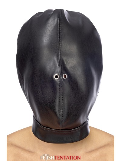 Cagoule BDSM fermée simili cuir - Fetish Tentation