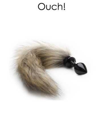 Anal plug with fox fur tail16109oralove
