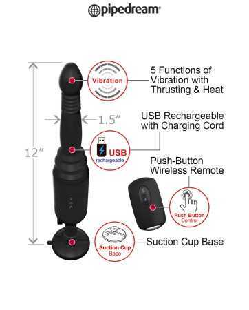 Plug anal com movimento de vai e vem controlado remotamente Vibrating Ass Thruster16351oralove