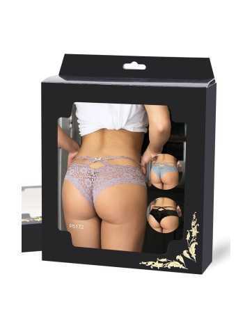 Tanga noir en dentelle fine16392oralove