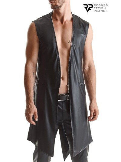 Veste longue sans manche wetlook Marco - Regnes