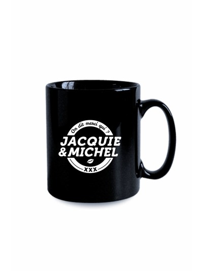 Mug noir J&M - logo rond