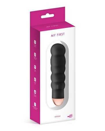 Rechargeable Giggle black vibrator - My First16523oralove