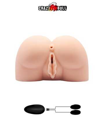 Masturbador realista vibratório para nádegas - Crazy Bull16947oralove