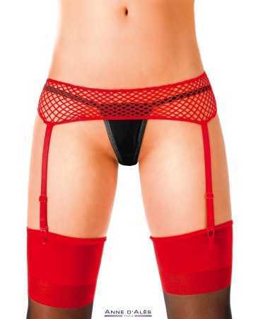 Red garter belt Penelope - Anne d'Alès17046oralove