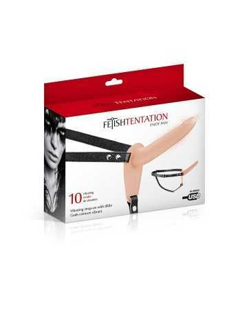 Strap-on vibratório cor de pele Fetish Tentation17121oralove