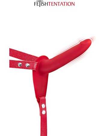 Red vibrating strap-on harness Fetish Tentation17123oralove