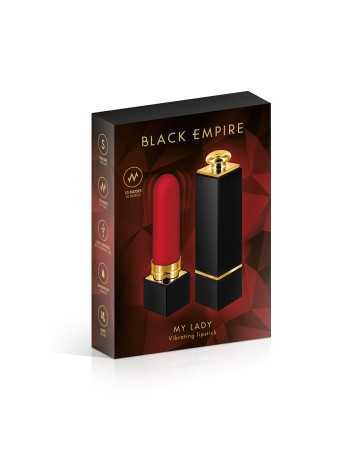 Mini lipstick-shaped red vibrator My Lady - Black Empire17188oralove