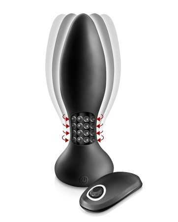 Plug anal de bola giratoria con mando a distancia - Negro Empire17189oralove