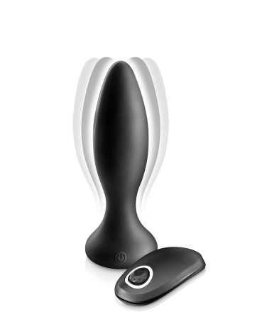 Remote-controlled vibrating anal plug - Black Empire17191oralove