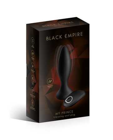 Remote-controlled vibrating anal plug - Black Empire17191oralove