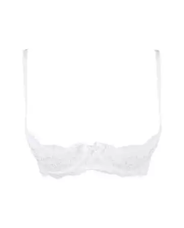 White Open Cup Bra V-9821 - Axami