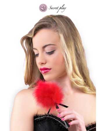 Feather duster 18 cm red - Secret Play17372oralove
