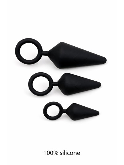 kit d'entrainement anal 3 plugs silicone - Litolu