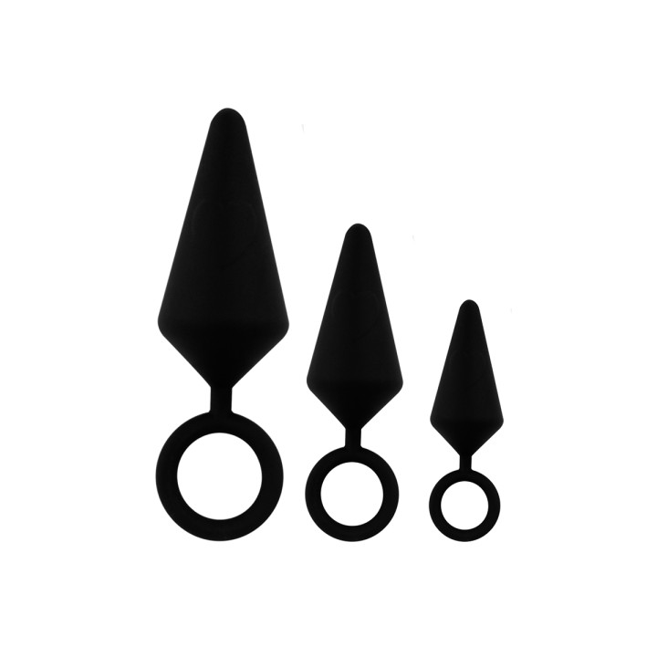 kit d'entrainement anal 3 plugs silicone - Litolu