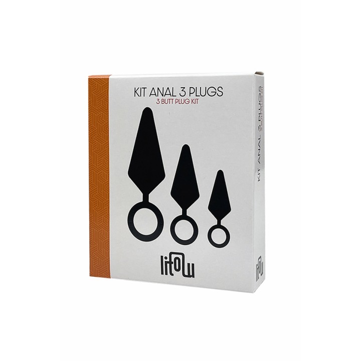 kit d'entrainement anal 3 plugs silicone - Litolu