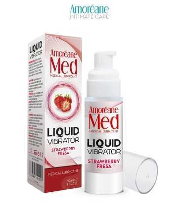 Liquid Vibrator Lubricant Strawberry 30ml - Amoreane Med17634oralove
