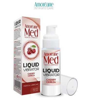 Liquid Vibrator Cherry Lubricant 30ml - Amoreane Med17636oralove