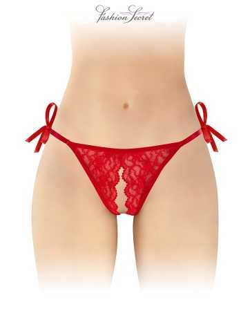 Tanga rojo abierto con lazo Stella - Fashion Secret17701oralove