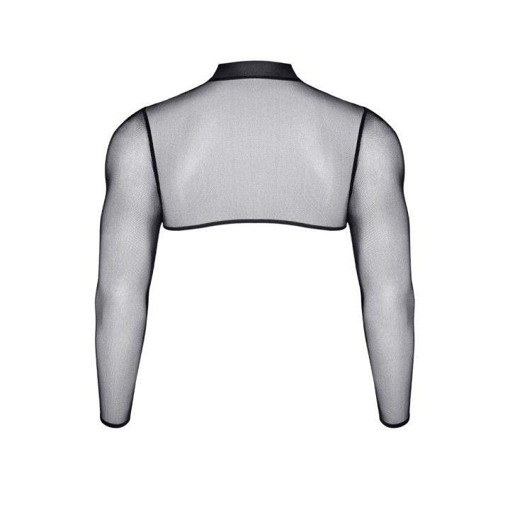 Crop top tulle noir transparent - Regnes