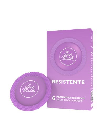 6 Préservatifs ULTRA résistants - Love Match
