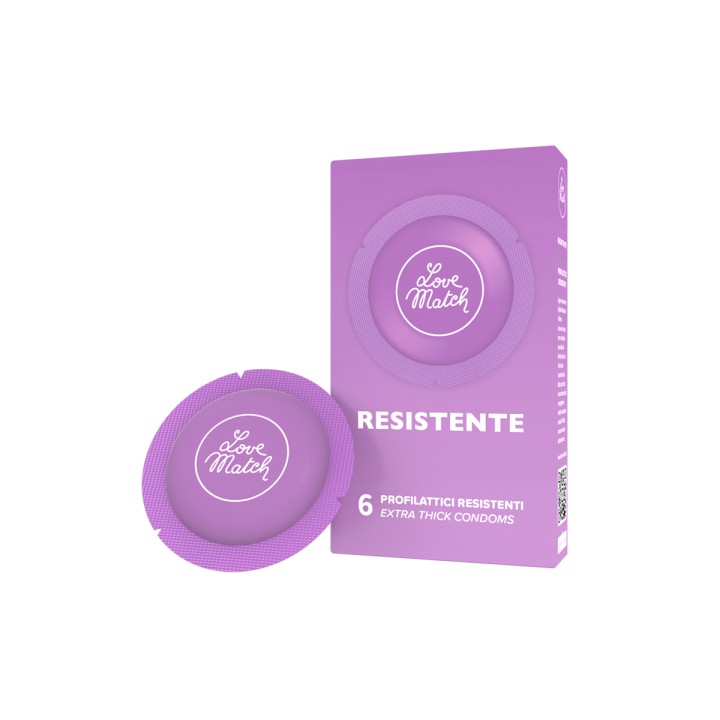 6 Préservatifs ULTRA résistants - Love Match