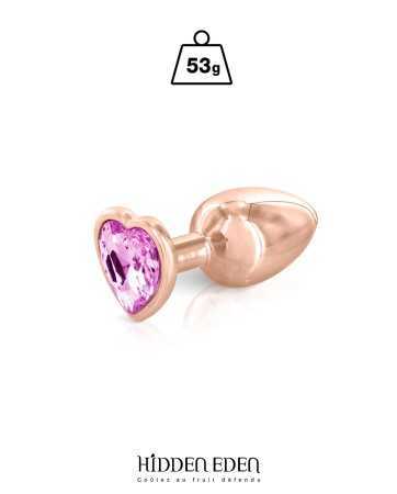 Plug heart-shaped aluminum jewel rose gold S - Hidden Eden17901oralove