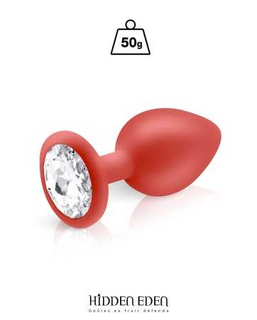 Plug red silicone jewel M - Hidden Eden17904oralove