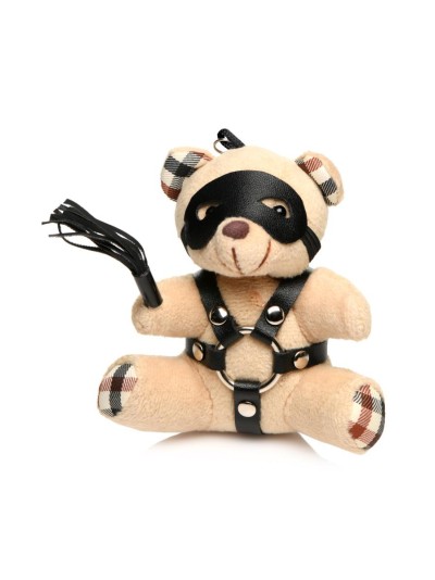 Porte-clés Teddy Bear BDSM avec martinet