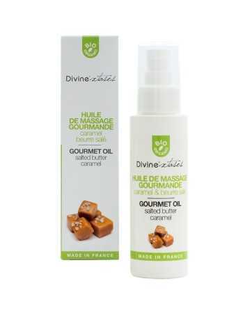 Óleo de massagem comestível orgânico de caramelo - Divinextases17965oralove
