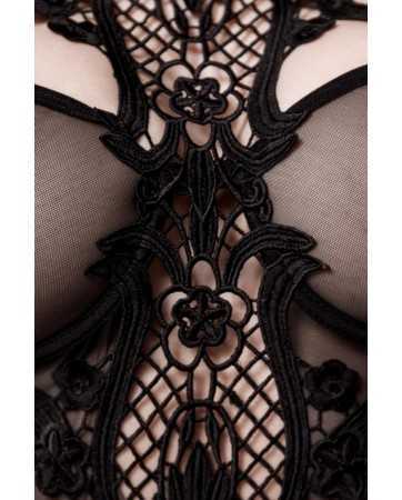 Tulle and lace 2-piece lingerie set - Grey Velvet18055oralove