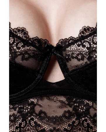 Lace panties and balconette bra set - Grey Velvet18060oralove