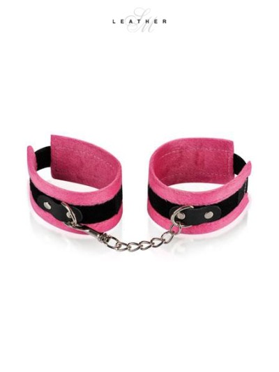 Menottes de poignets rose et noir