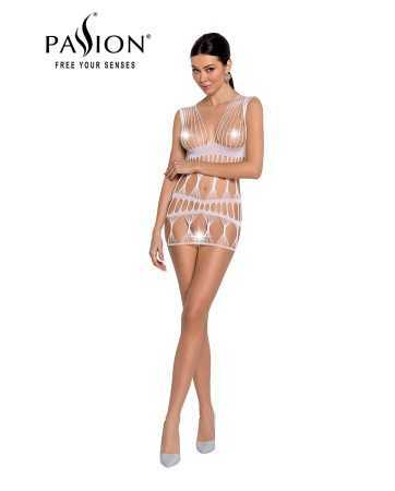 Nude fishnet dress BS089 - White18173oralove