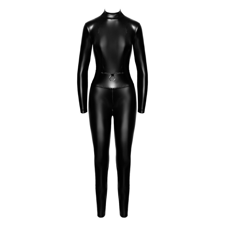 Combinaison intégrale Caged avec anneaux F319 wetlook