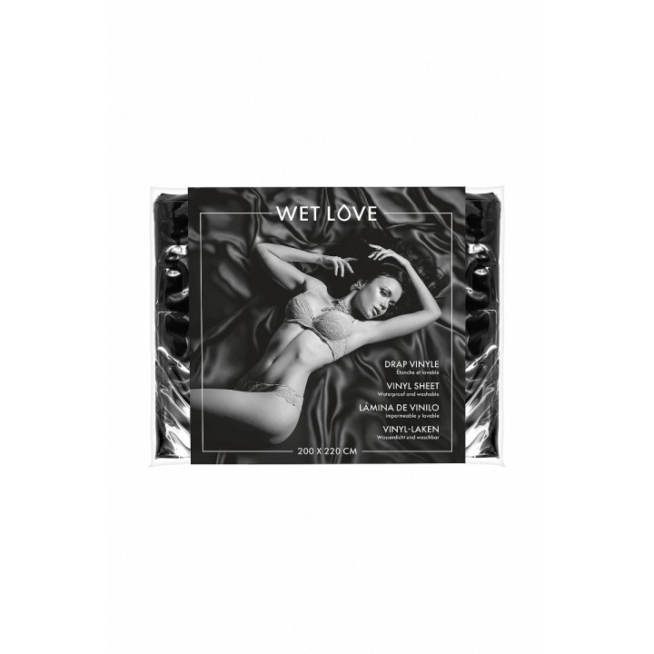 Drap Vinyle noir 220 x 200 cm - Fetish Tentation