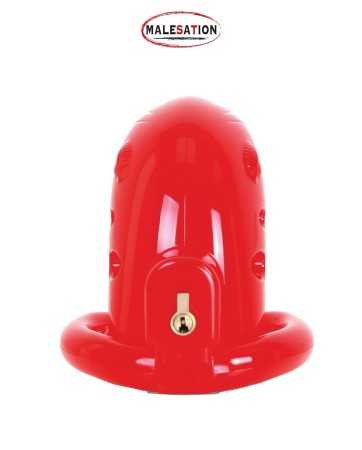 Red ABS chastity cage - Malesation18612oralove