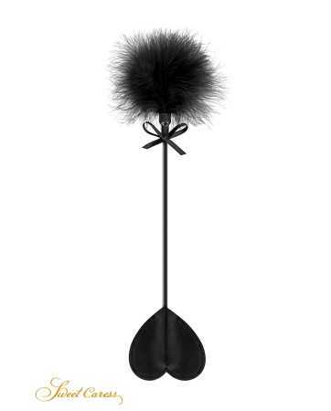 Heart-shaped paddle with black pompom - Sweet Caress18701oralove