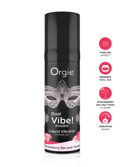 Gel d'excitation Dual Vibe Strawberry Gin Tonic Liquid Vibrator