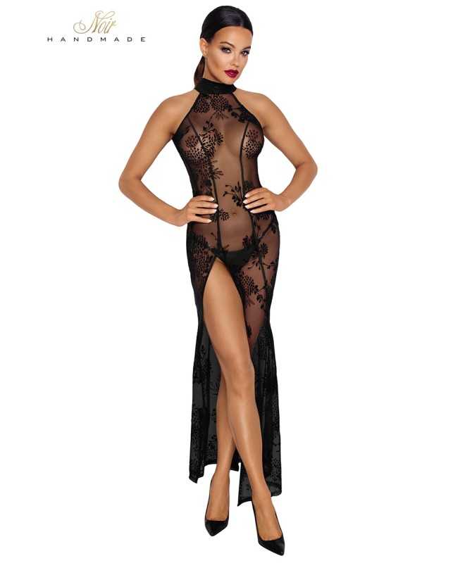 Long tulle flocked dress F23918776oralove