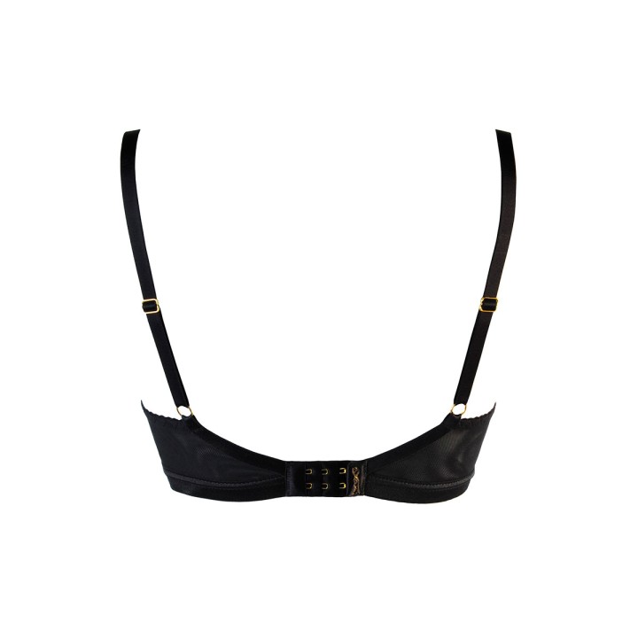 Soutien-gorge tulle et dentelle noir V-10711 - Axami