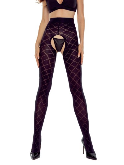 Collants ouverts TI025 40 deniers - noir