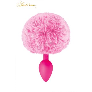 Plug queue de lapin - rose