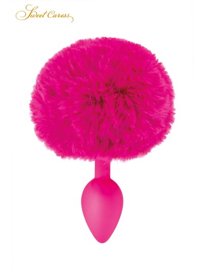 Plug queue de lapin - fuchsia