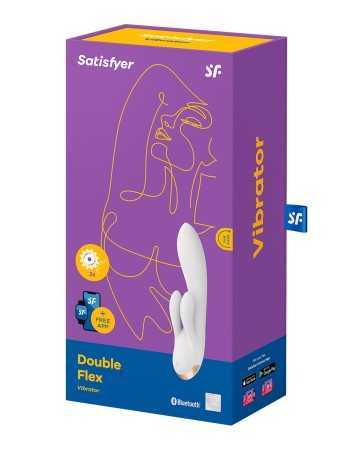 Vibro Rabbit connesso Double Flex bianco - Satisfyer19174oralove