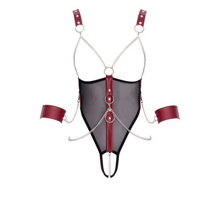 Body de bondage ouvert et seins nus - Cottelli Bondage