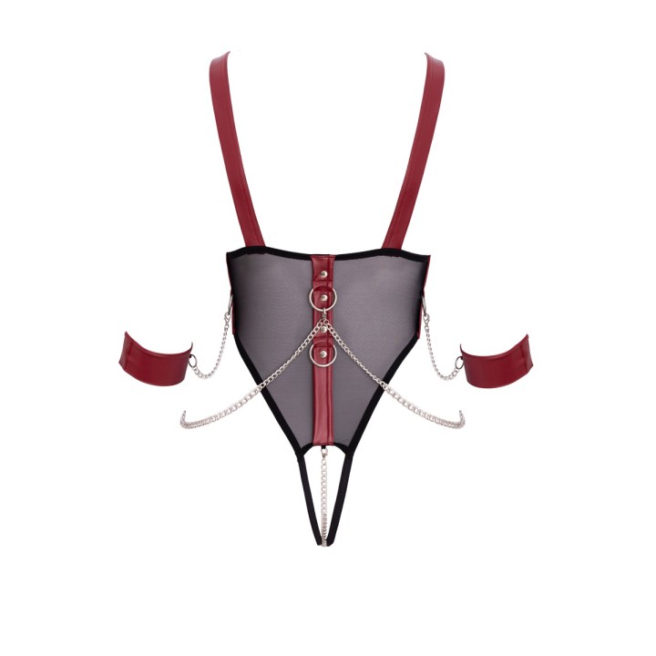 Body de bondage ouvert et seins nus - Cottelli Bondage