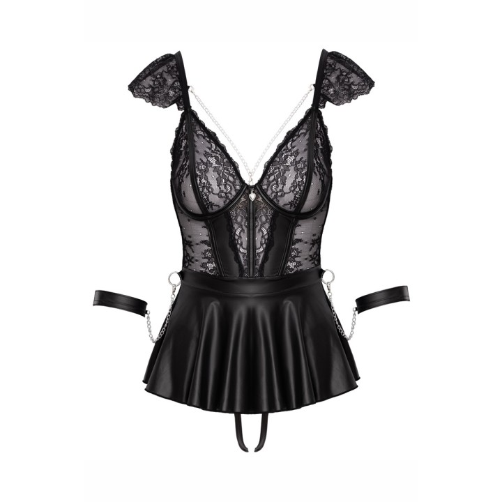 Ensemble 3 pièces lingerie Fetish - Cotelli Bondage