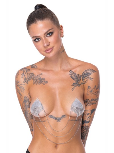 Caches tétons Losange avec chainettes - Cotelli Accessoires