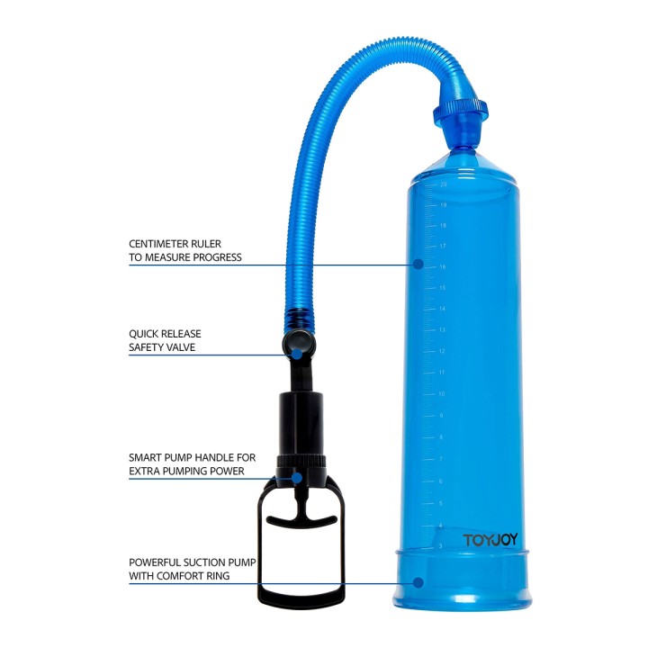 Pompe à pénis ToyJoy Power Pump bleu